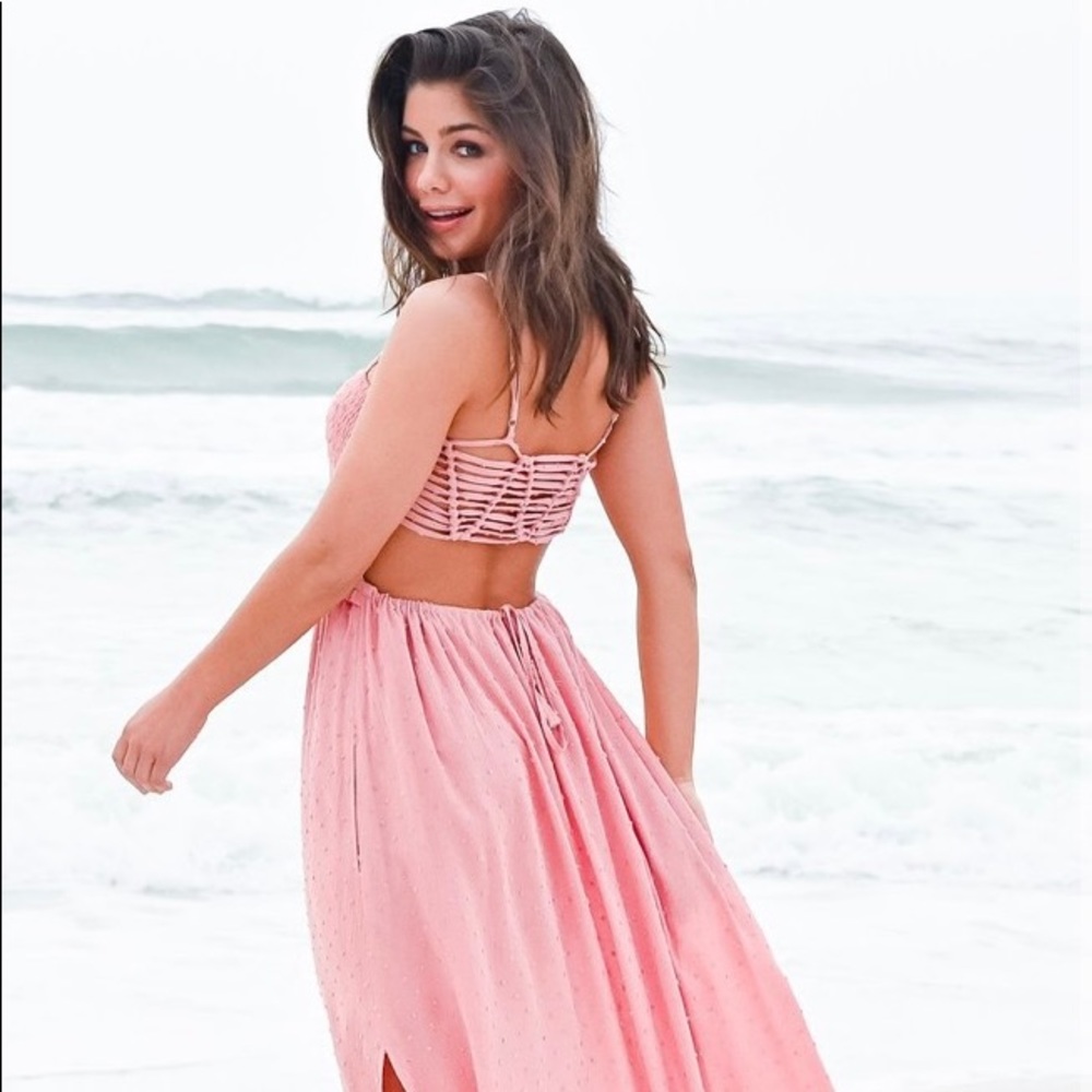 CBRAND SUMMER ESCAPE MAXI DRESS - DUSTY ROSE